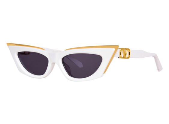 Valentino V-GOLDCUT-I VLS-113D White/Yellow Gold/Dark Grey AR