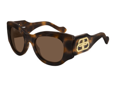 Balenciaga BB0070S 007 Shiny Medium Havana/Brown