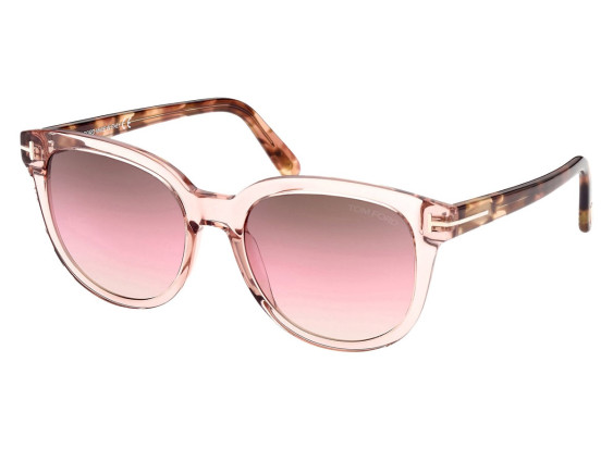 Tom Ford FT0914-F 72F Transparent Light Pink with Antique Pink Havana/Gradient Brown