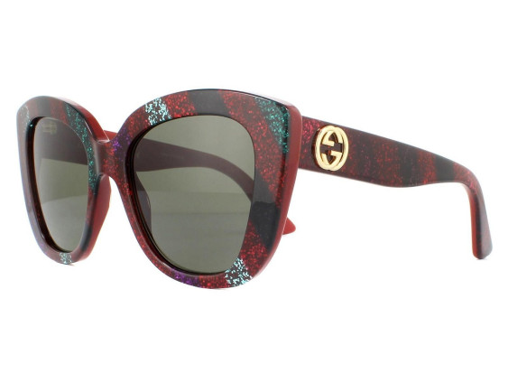 Gucci GG0327S 005 Red Multicolor/Grey