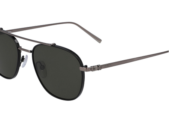 Salvatore Ferragamo SF200S 035 Shiny Gunmetal/Green