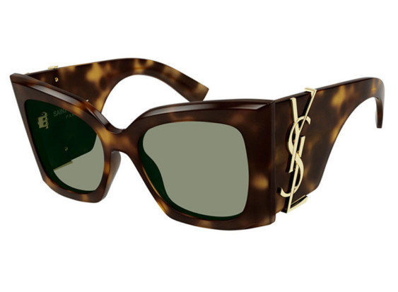 Saint Laurent SLM119 BLAZE 002 Dark Havana/Green