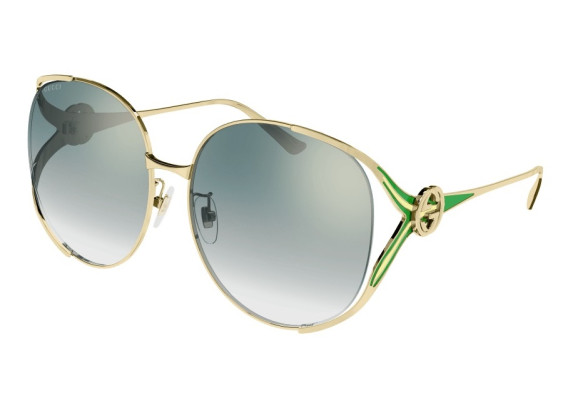 Gucci GG0225S 006 Gold/Green/Gradient Green