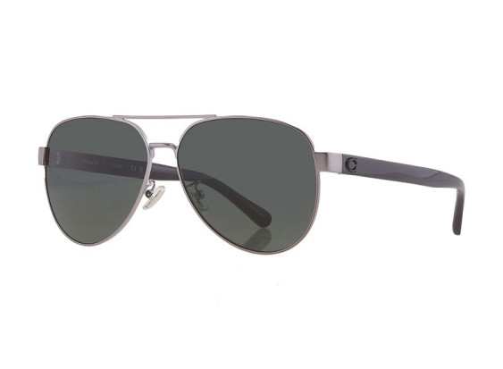 Coach HC7143 900471 Satin Gunmetal/Dark Green Solid