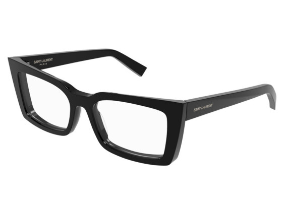Saint Laurent SL554 001 Black/Transparent Anti-Reflective 54mm