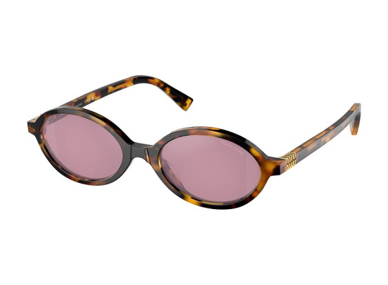 Miu Miu MU04ZSF VAU50D Honey Havana/Dark Pink Mirror Silver Internal
