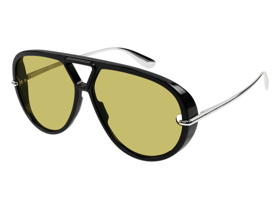 Bottega Veneta BV1274S 002 Shiny Black/Mustard