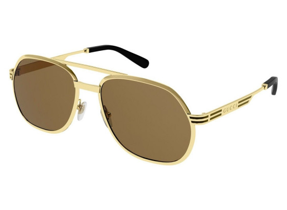 Gucci GG0981S 003 Shiny Gold/Light Brown