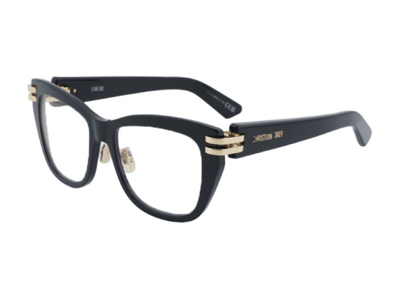 Dior CDIORO S1F 10BB Shiny Black/Clear Blue Block Lens 54mm