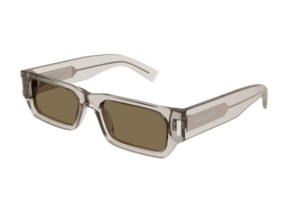 Saint Laurent SL660 004 Shiny Transparent Beige/Brown