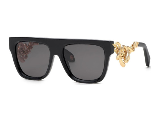 Roberto Cavalli SRC014M 0700 Shiny Black/Gold/Grey
