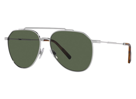 Dolce & Gabbana DG2296 05/9A Silver/Dark Green Polarized