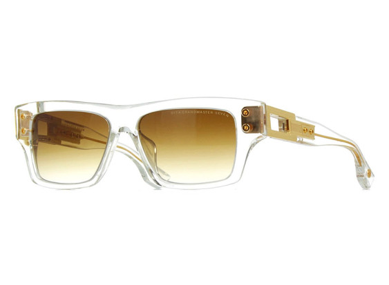 Dita GRANDMASTER-SEVEN-DTS-407-A-02  Crystal Clear - Yellow Gold / Dark Brown to Clear Gradient
