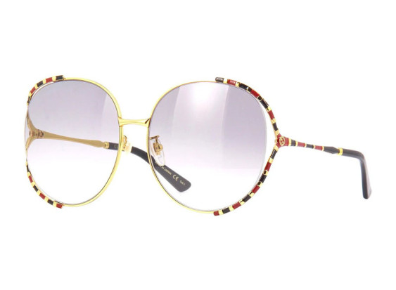 Gucci GG0595S 006 Gold/Grey Gradient