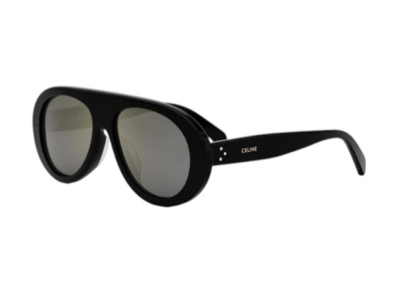 Celine CL40300U APRES SKI CAPSULE 01C Shiny Black/Silver Mirror
