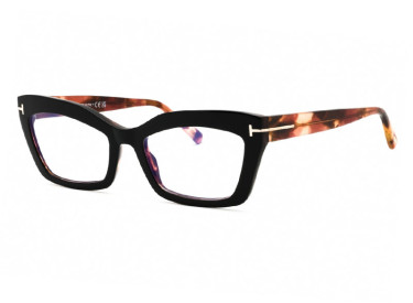 Tom Ford FT5766-B 005 Black/Havana/Clear Blue Light Block 54mm