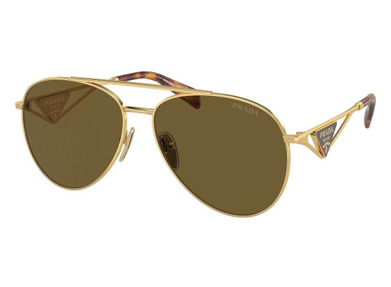 Prada PR73ZS 5AK01T Shiny Gold/Dark Brown 58mm