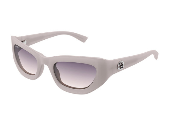Gucci GG1784S 005 Matte Milky Light Grey/Smoke Gradient