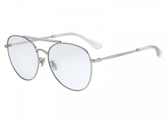 Jimmy Choo ABBIE/G/S 0MXV VY Silver/Blue Transparent Glitter