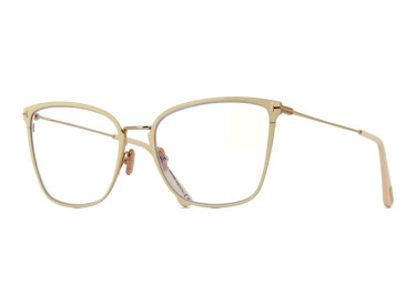Tom Ford FT5839-B 025 Ivory/Clear Blue Light Block 56mm