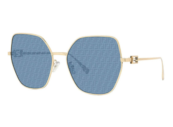 Fendi FE40033U 10X Gold/Blue with Sky Micro FF Pattern