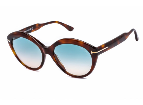 Tom Ford FT0763 53P Blonde Havana / Gradient Green
