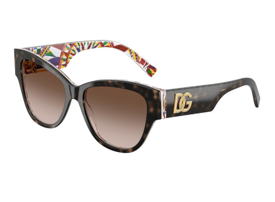 Dolce & Gabbana DG4449 321713 Havana On White Barrow/Brown Gradient