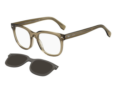 Hugo Boss BOSS 1444/CS-1 009Q 00 Brown/Clear Lenses with Grey Clip-On