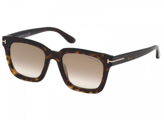 Tom Ford FT0690 52F Shiny Classic Dark Havana/Brown with Gradient Gold Flash