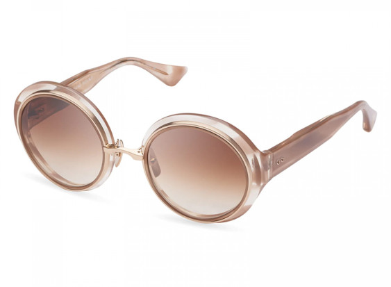 Dita MICRO-ROUND-DTS-406-A-02  Dusty Pink Swirl - White Gold / Dark Brown to Clear Gradient