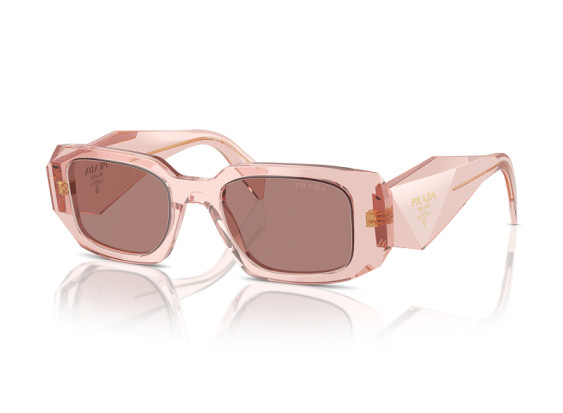 Prada PR17WS 19Q10D Transparent Peach/Light Brown