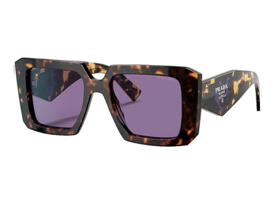 Prada PR23YSF 2AU05Q Tortoise/Violet Mirror Internal Silver