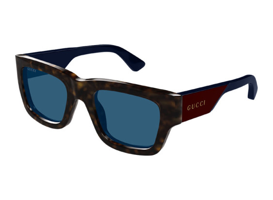 Gucci GG1668 002 Dark Havana/Red/Blue