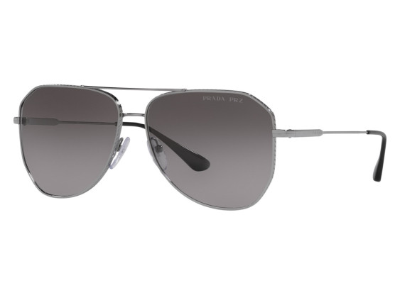 Prada PR63XS 5AV09G Gunmetal/Grey Gradient Polarized 58mm