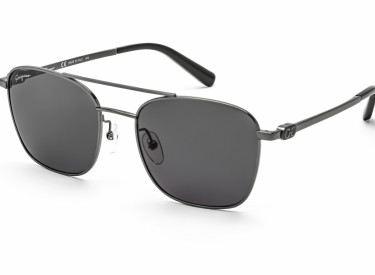 Salvatore Ferragamo SF158S 015 Dark Gunmetal / Smoke Grey