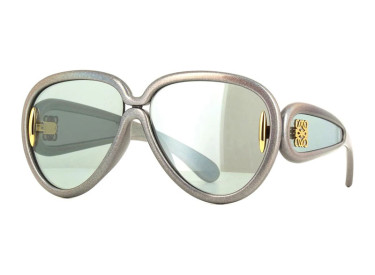 Loewe LW40132I 05X Shiny Metallic Grey/Grey with Blue Mirror