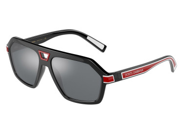 Dolce & Gabbana DG6176 501/6G Black/Light Grey Mirror Black