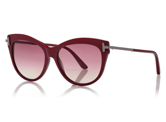 Tom Ford FT0821 69T Shiny Red with Light Ruthenium/Gradient Burgundy