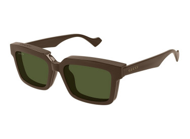 Gucci GG1543S 002 Shiny Brown/Transparent with Magnetic Clip-On Green