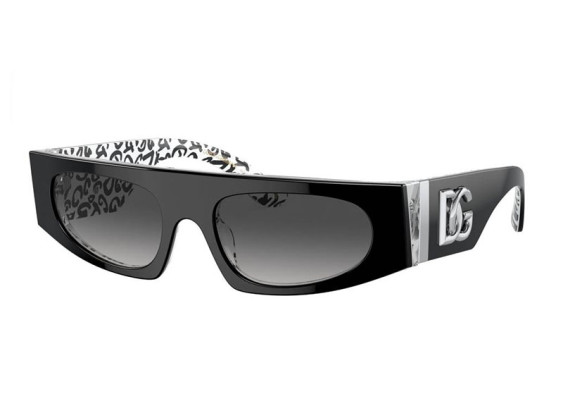 Dolce & Gabbana DG4411 33898G Black on New Graffiti/Grey Gradient