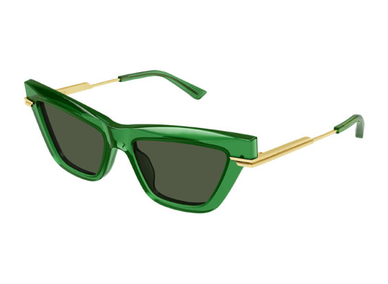 Bottega Veneta BV1241S 003 Transparent Green/Gold/Green