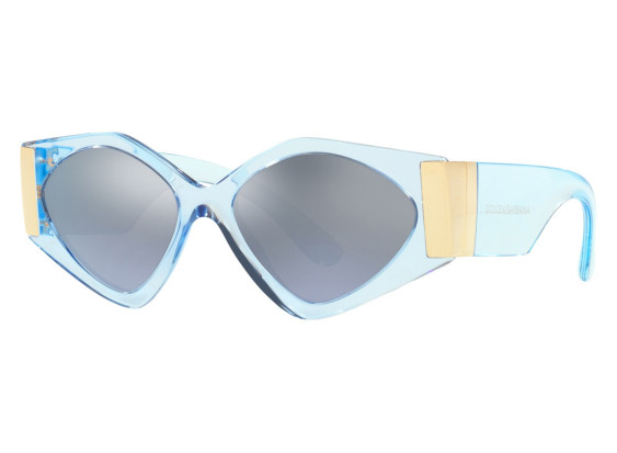 Dolce & Gabbana DG4396 29557C Transparent Light Blue/Light Blue Mirror Silver Gradient