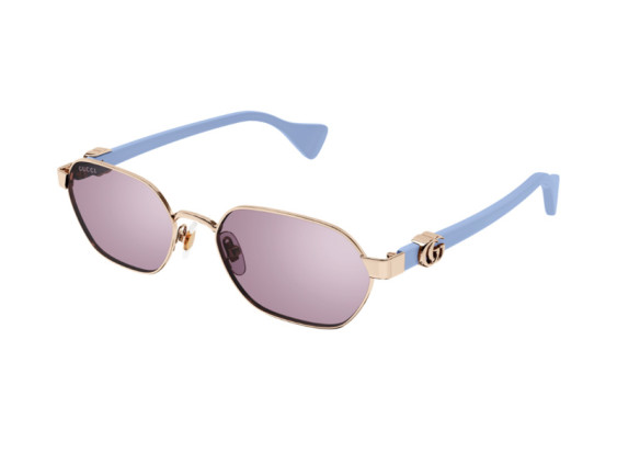 Gucci GG1593S 004 Rose Gold/Lilac with Flash Electric