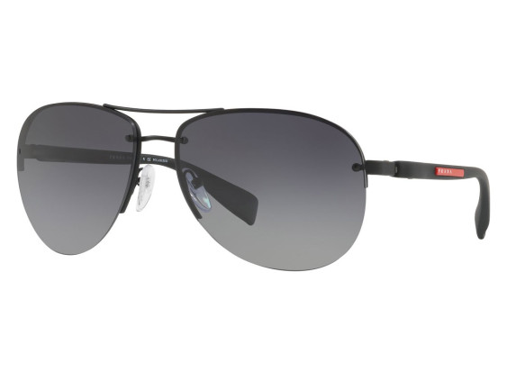 Prada Sport PS56MS DG05W1 Black Rubber/Polarized Grey Gradient