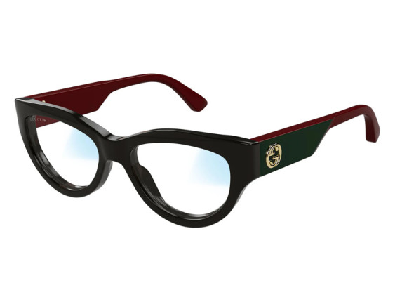 Gucci GG1665S 001 Shiny Black/Clear to Nicotine Photocromic with Blue Light Protection