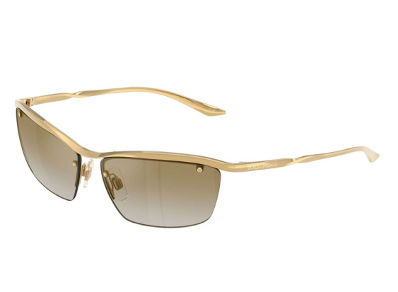 Dolce & Gabbana DG2307 02/6E Gold/Light Brown Gold Mirror