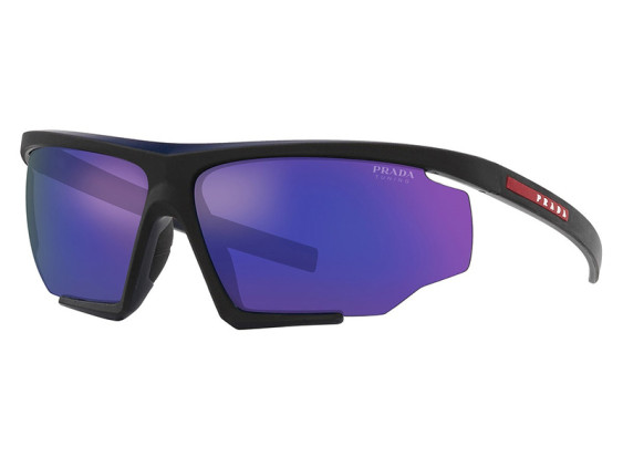 Prada Sport PS07YS 13K05U Matte Blue/Black Rubber/Dark Blue Mirror Violet Tuning