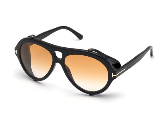 Tom Ford FT0882 01B Shiny Black with Black Spoiler/Amber Gradient