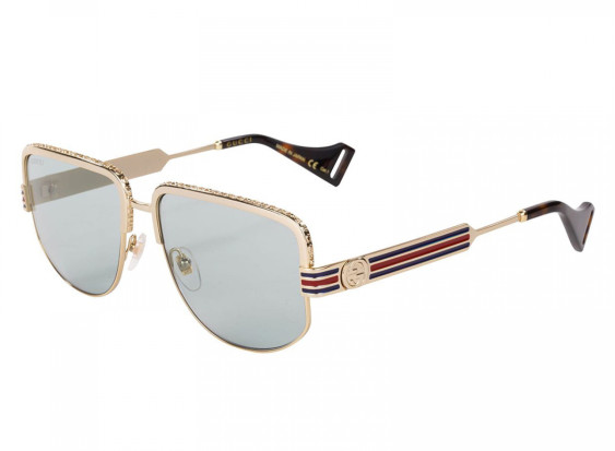 Gucci GG0585S 005 Gold/Light Blue