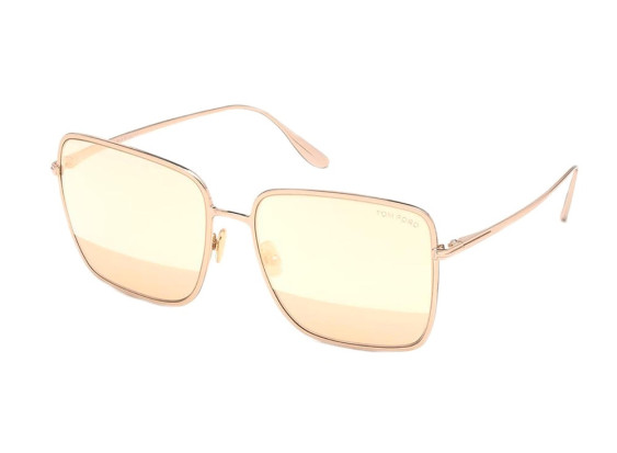 Tom Ford FT0739 28Z Rose Gold/Yellow Gold Semi Mirror